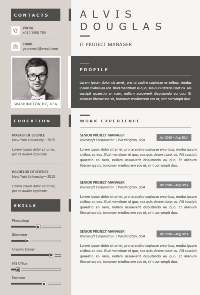 CV Template 7 – CVs Avenue